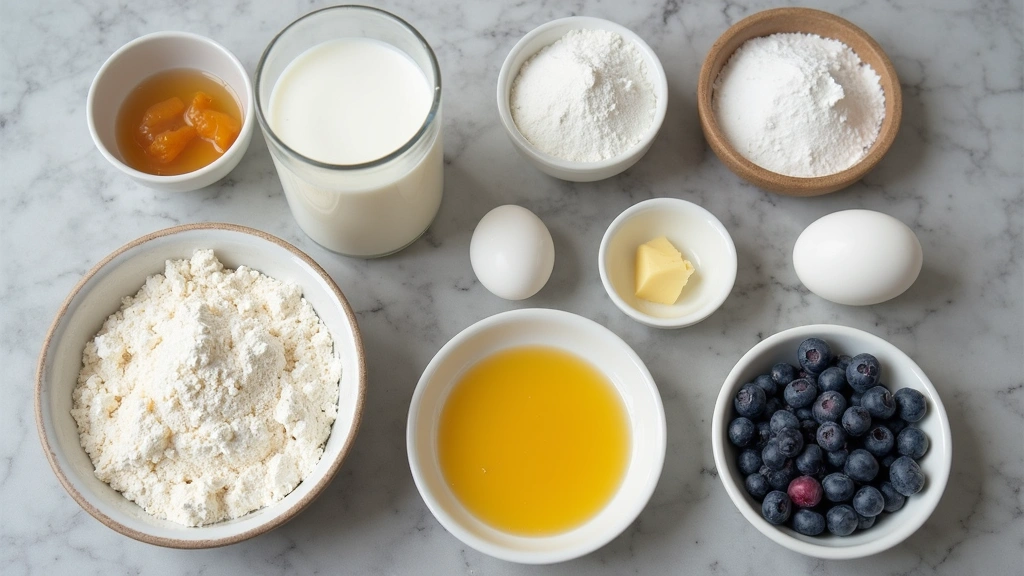 Blueberry Pancake Recipe – Juicy and Sweet Morning Treat - Step 1: Prepare Ingredients