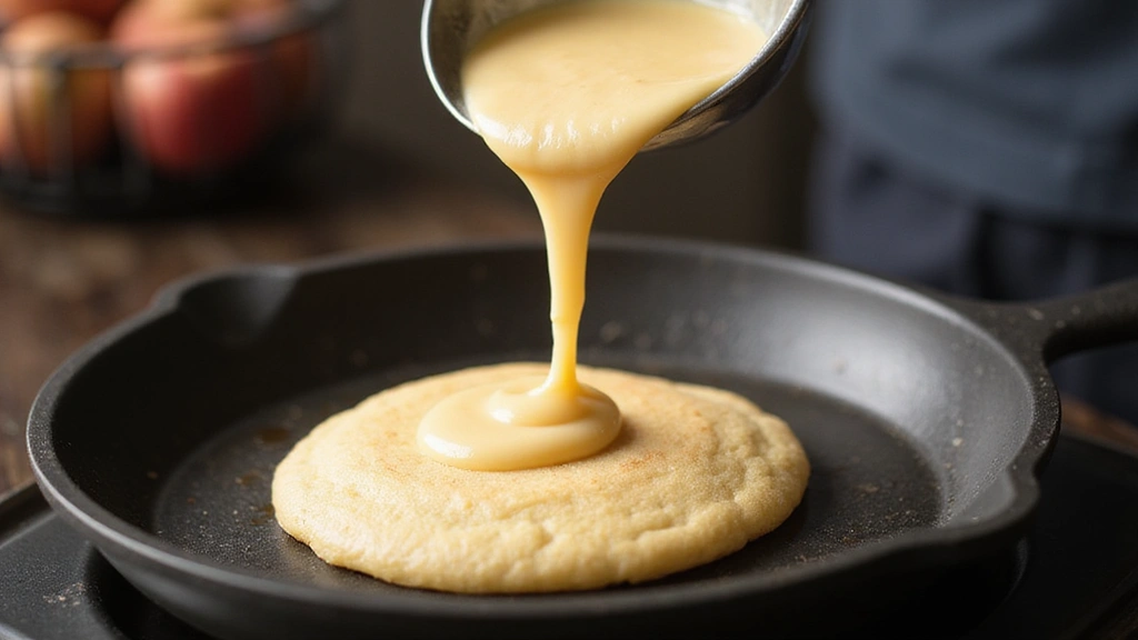 Pancake Recipe Without Baking Powder – Still Fluffy - Step 6: Pour Batter