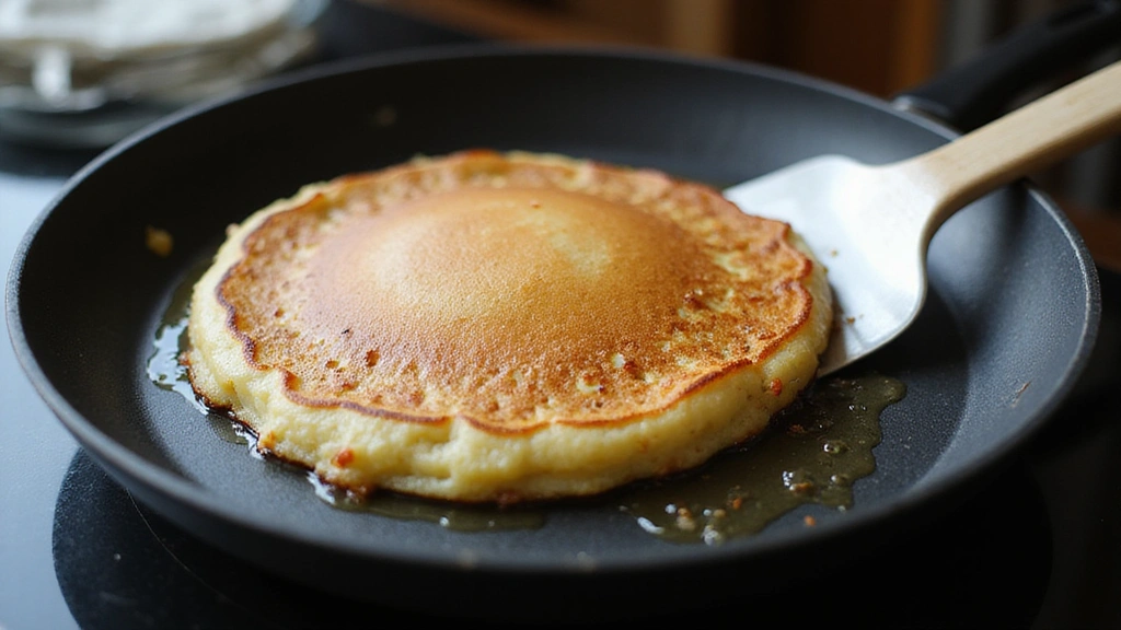 Pancake Recipe Without Baking Powder – Still Fluffy - Step 7: Cook and Flip