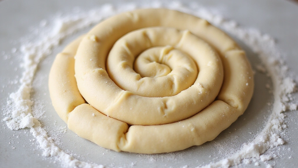 Scallion Pancake Recipe – Crispy Chinese Flatbread - Step 5: Roll and Coil the Dough