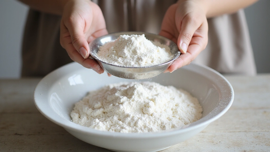 Yogurt Pancake Recipe – Creamy and High Protein - Step 2: Sift Dry Ingredients