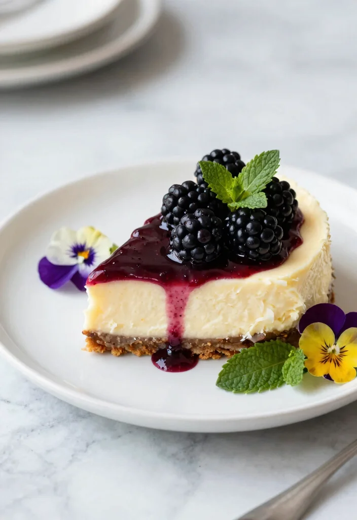 10 Blackberry Dessert Recipes for Juicy Easy Summer Treats - 2. No-Bake Blackberry Cheesecake