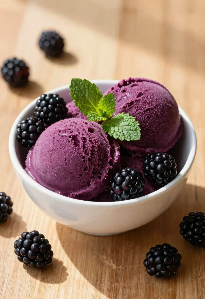 10 Blackberry Dessert Recipes for Juicy Easy Summer Treats - 3. Blackberry Sorbet