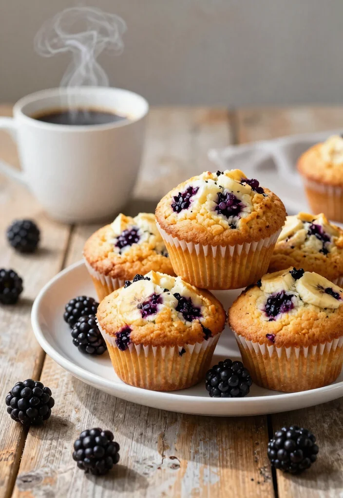 10 Blackberry Dessert Recipes for Juicy Easy Summer Treats - 4. Blackberry Banana Muffins