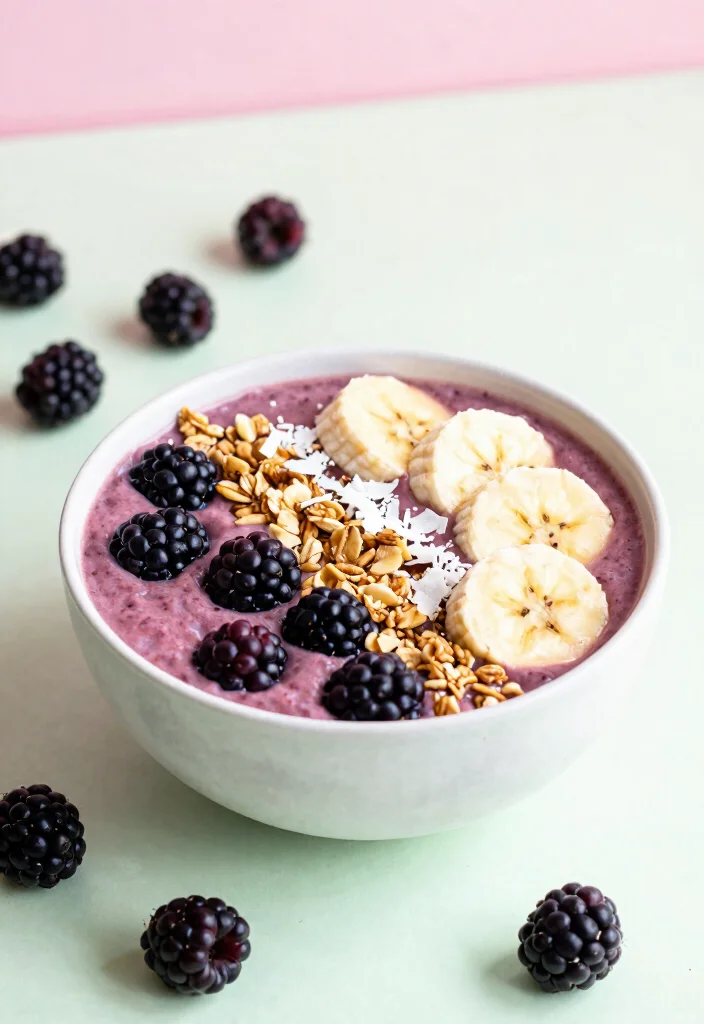 10 Blackberry Dessert Recipes for Juicy Easy Summer Treats - 8. Blackberry Smoothie Bowl