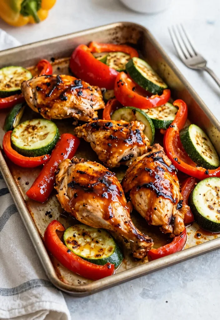 10 Five-Ingredient Dinner Recipes for Fast Simple Weeknight Meals - 2. One-Pan BBQ Chicken and Veggies