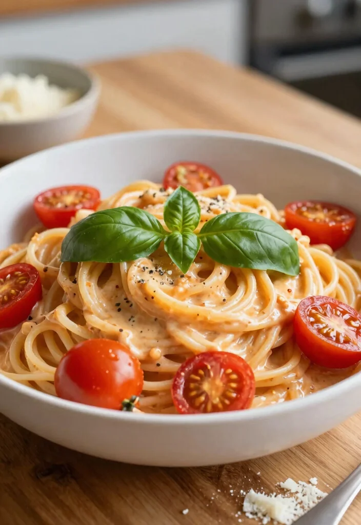 10 Five-Ingredient Dinner Recipes for Fast Simple Weeknight Meals - 3. Creamy Tomato Basil Pasta