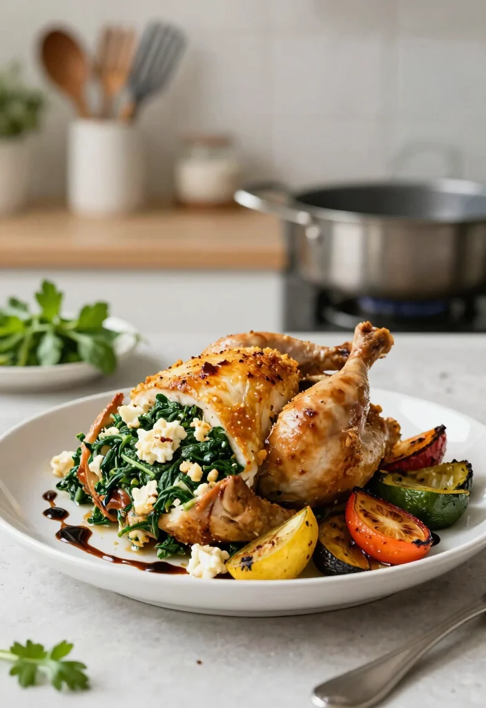 10 Five-Ingredient Dinner Recipes for Fast Simple Weeknight Meals - 5. Spinach and Feta Stuffed Chicken