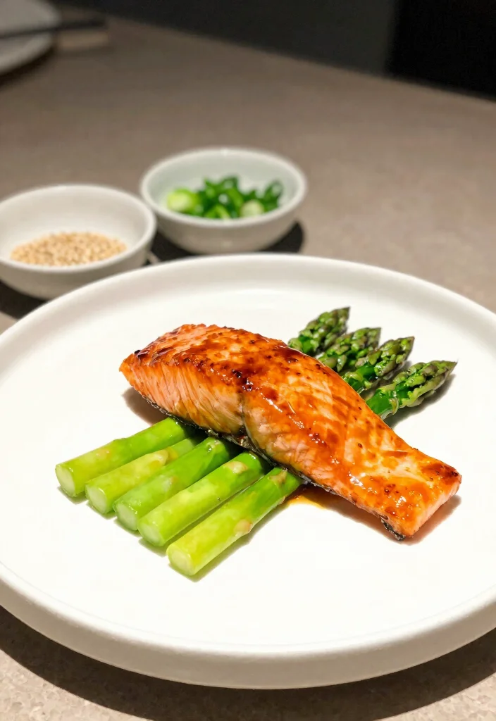 10 Five-Ingredient Dinner Recipes for Fast Simple Weeknight Meals - 8. Teriyaki Salmon with Asparagus