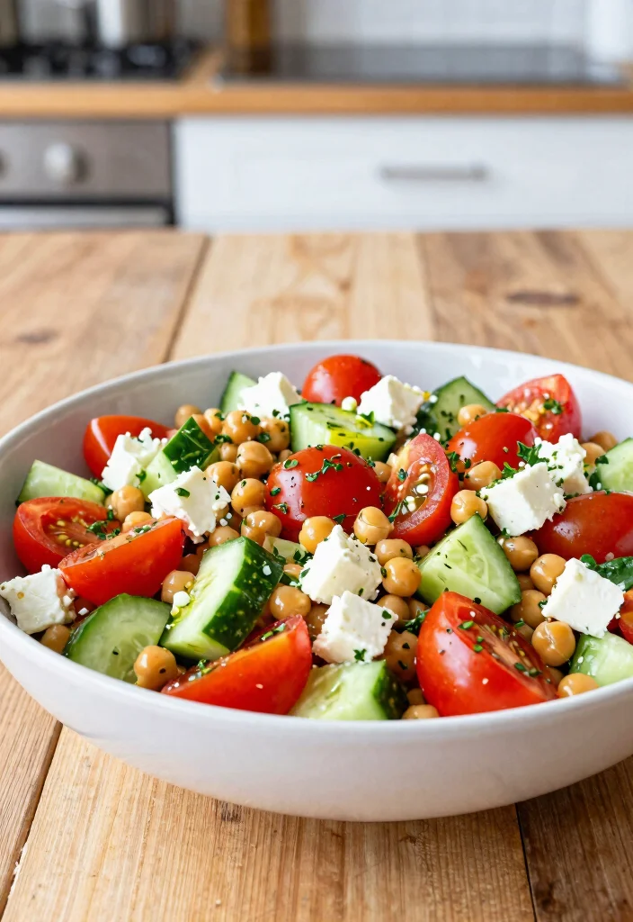 10 Five-Ingredient Dinner Recipes for Fast Simple Weeknight Meals - 9. Mediterranean Chickpea Salad