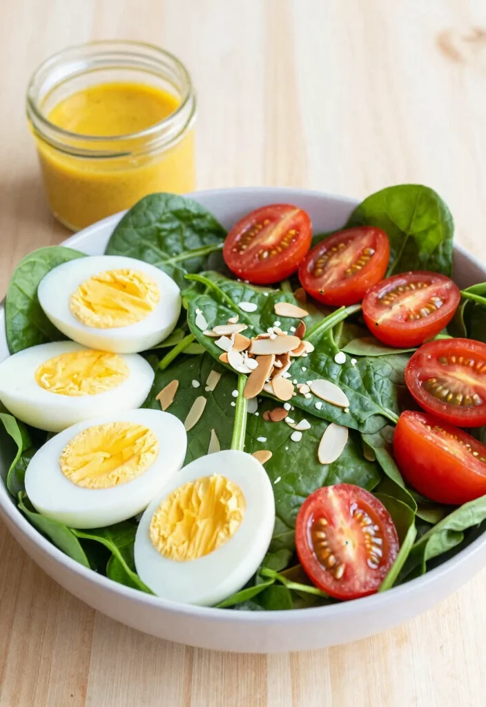10 Healthy Boiled Egg Recipes for Easy Protein-Packed Meals - 7. Boiled Egg & Spinach Salad