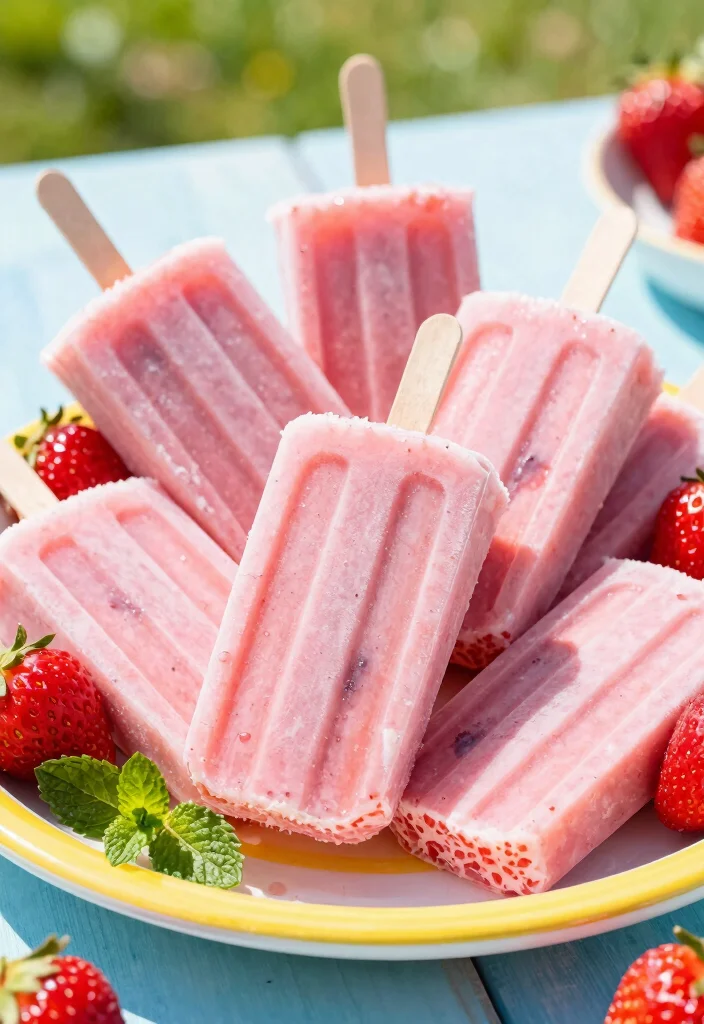 10 Keto Strawberry Recipes for Fresh Light Low-Carb Treats - 10. Strawberry Coconut Popsicles