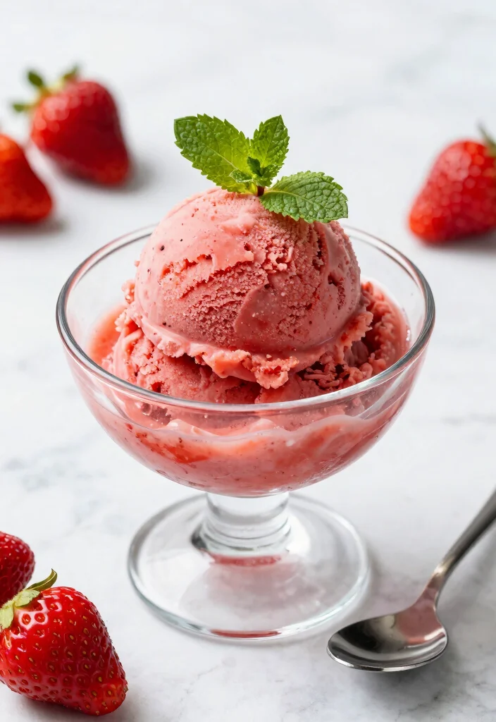 10 Keto Strawberry Recipes for Fresh Light Low-Carb Treats - 4. Keto Strawberry Sorbet