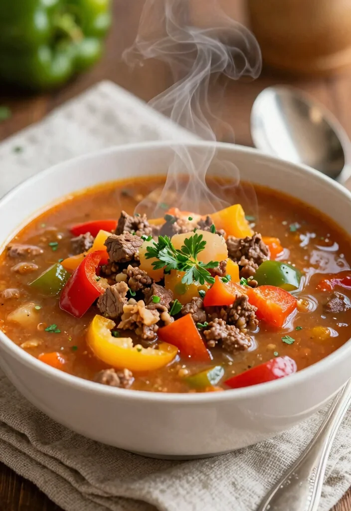 10 Keto Sweet Pepper Recipes for Fresh Low-Carb Meals - 4. Stuffed Pepper Soup