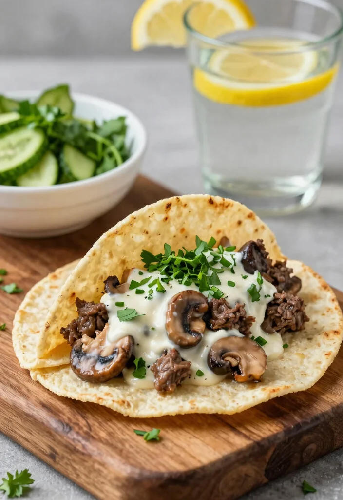10 Keto Taco Meat Recipes for Easy Flavorful Low-Carb Dinners - 5. Creamy Beef and Mushroom Tacos