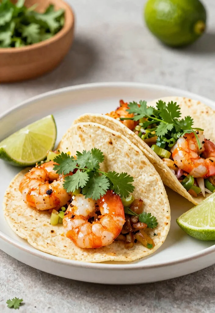 10 Keto Taco Meat Recipes for Easy Flavorful Low-Carb Dinners - 6. Savory Shrimp Tacos with Cilantro Lime Sauce
