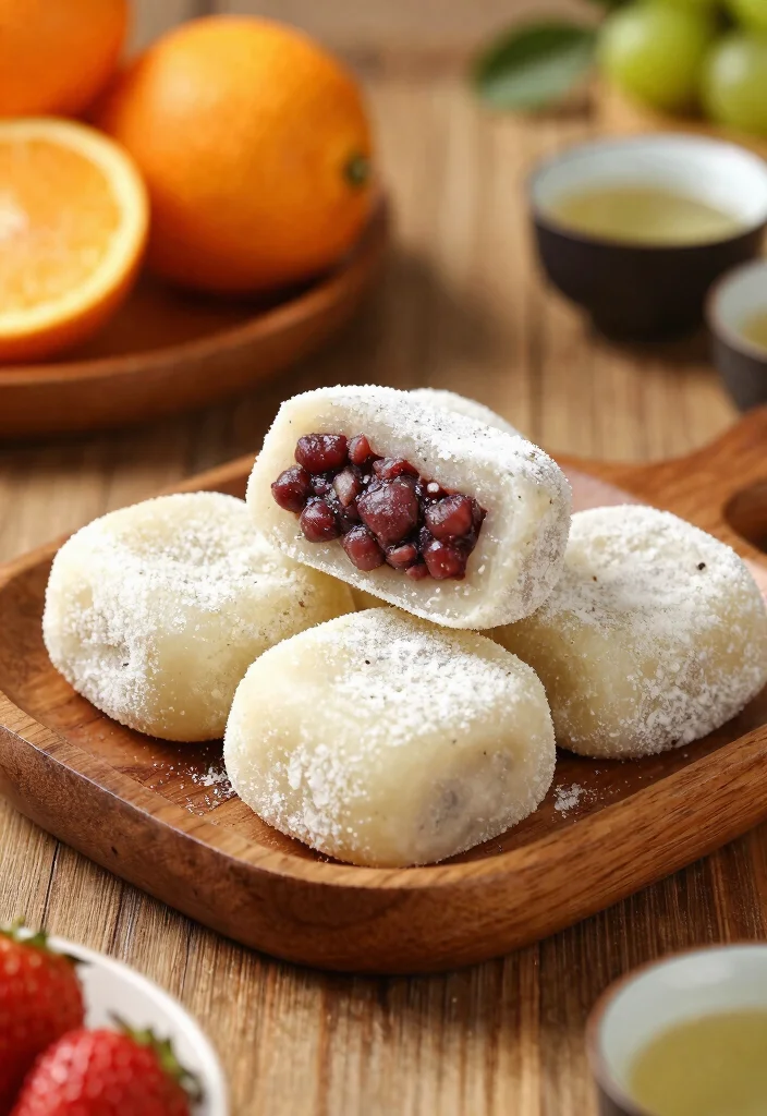 10 Korean Dessert Recipes for Light Sweet Simple Treat Ideas - 2. Chapssaltteok: Sweet Rice Cake with Red Bean Filling