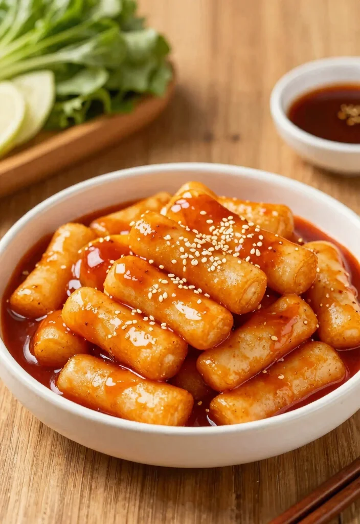 10 Korean Dessert Recipes for Light Sweet Simple Treat Ideas - 4. Tteokbokki: Sweet and Spicy Rice Cakes