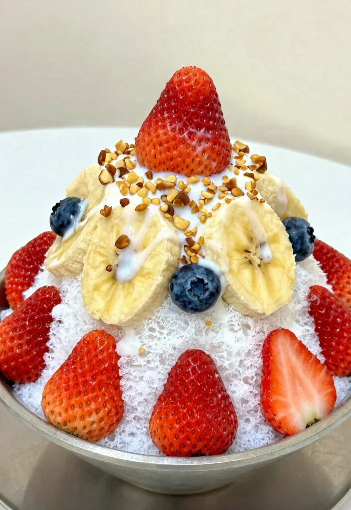 10 Korean Dessert Recipes for Light Sweet Simple Treat Ideas - 6. Fruit Bingsu: A Fruity Twist on Shaved Ice