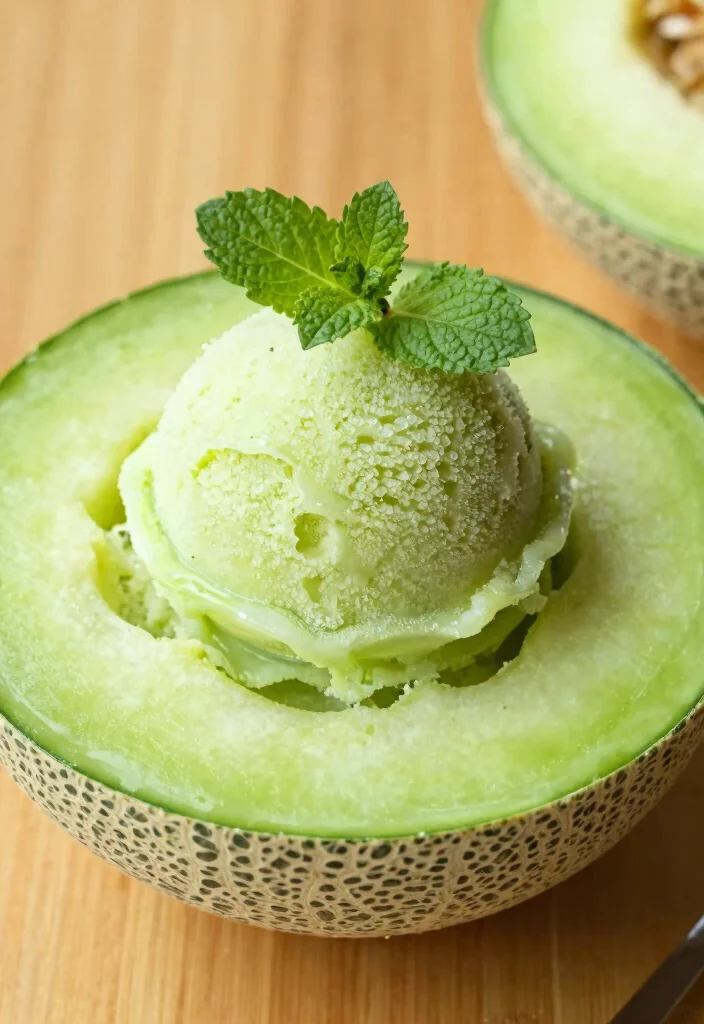 10 Korean Dessert Recipes for Light Sweet Simple Treat Ideas - 9. Honeydew Melon Sorbet