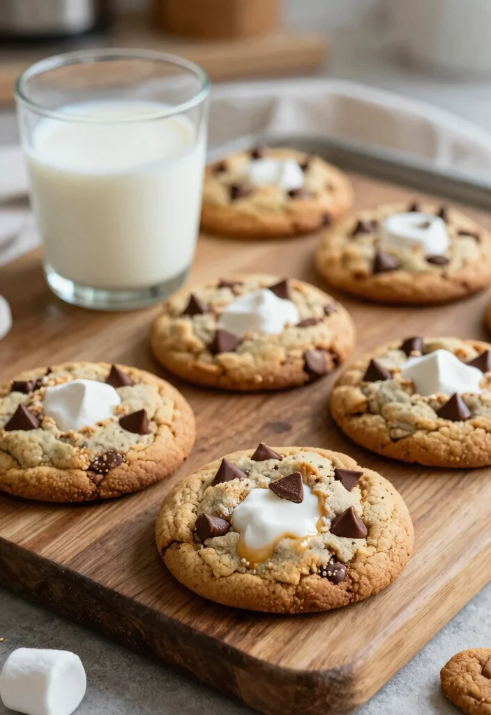 10 S’mores Dessert Recipes for Easy Gooey Chocolate Treats - 4. S’mores Chocolate Chip Cookies
