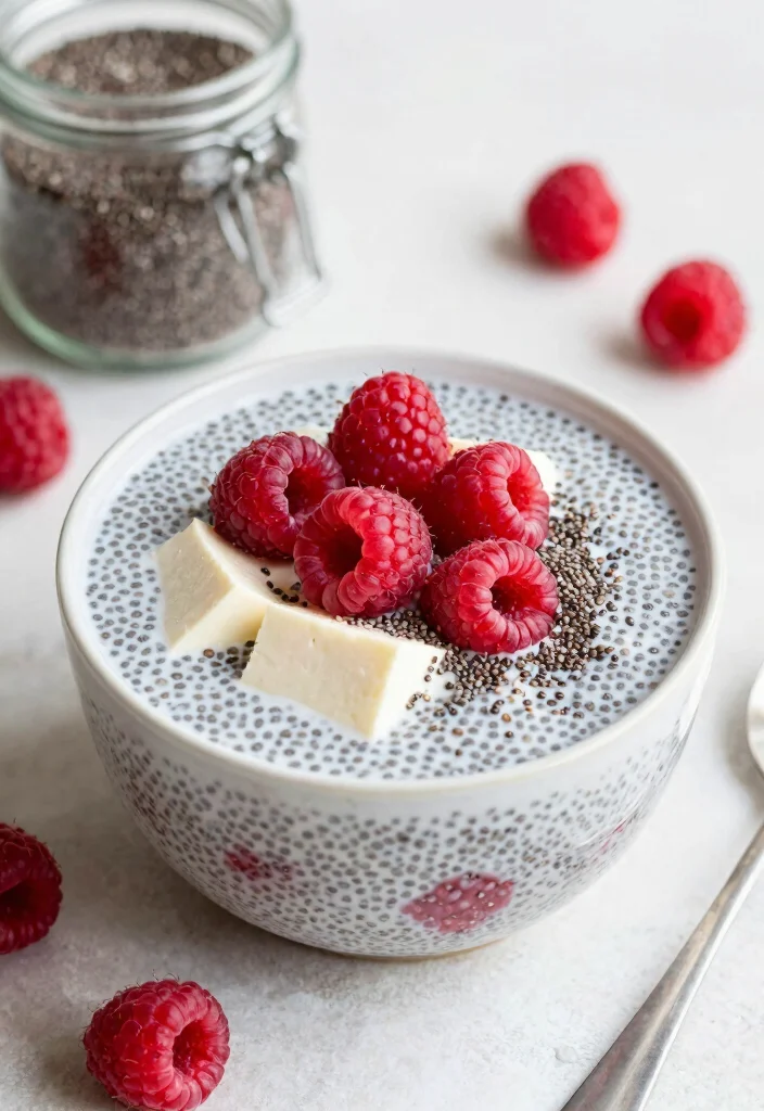 10 Tofu Dessert Recipes for Light Creative Plant-Based Treats - 7. Tofu Raspberry Chia Pudding