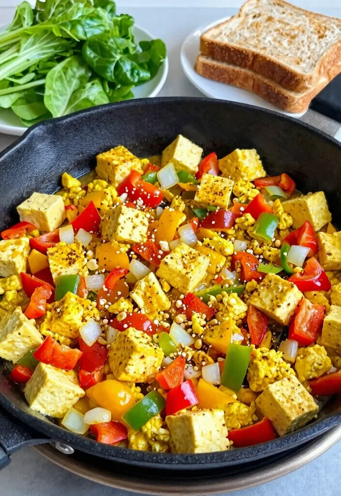 10 Vegan Blackstone Recipes for Simple Hot-Off-the-Griddle Meals - 3. Savory Tofu Scramble