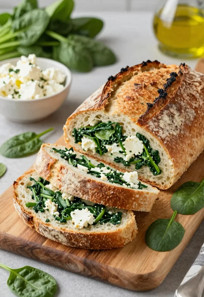 10 Vegan Bread Recipes for Easy Homemade Plant-Based Baking - 10. Savory Spinach and Feta Bread