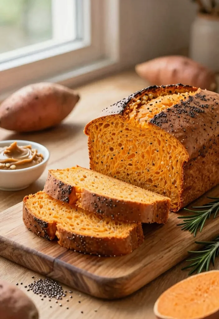 10 Vegan Bread Recipes for Easy Homemade Plant-Based Baking - 7. Sweet Potato Chia Seed Bread