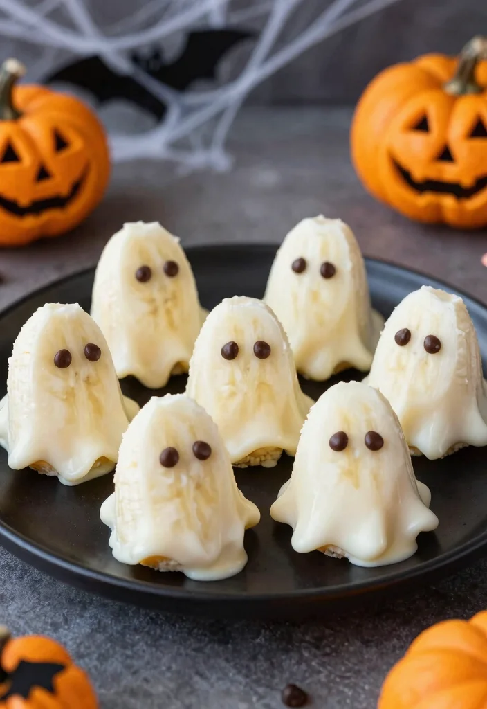 10 Vegan Halloween Recipes for Fun Spooky Plant-Based Treats - 1. Ghostly Banana Bites