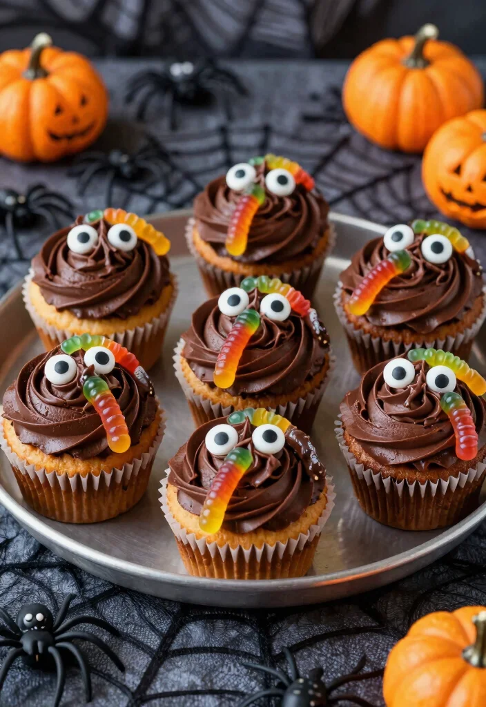 10 Vegan Halloween Recipes for Fun Spooky Plant-Based Treats - 4. Creepy Crawly Cupcakes