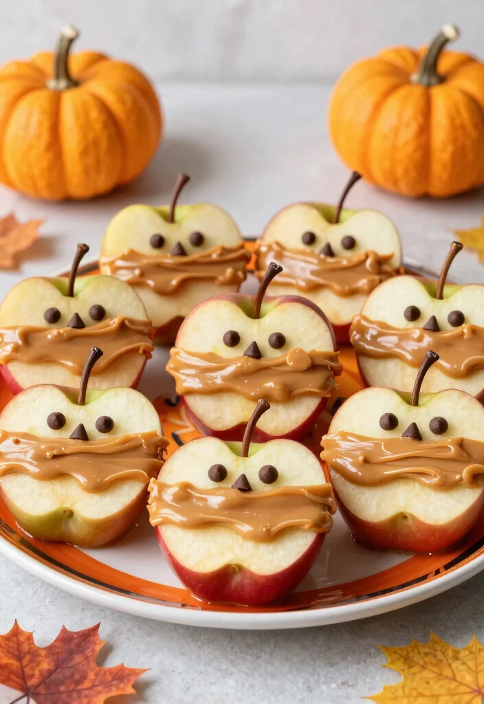 10 Vegan Halloween Recipes for Fun Spooky Plant-Based Treats - 7. Apple Mummy Bites
