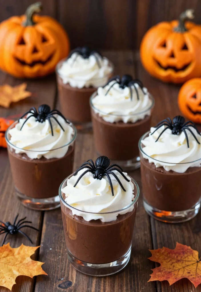 10 Vegan Halloween Recipes for Fun Spooky Plant-Based Treats - 8. Chocolate Pumpkin Pudding Cups