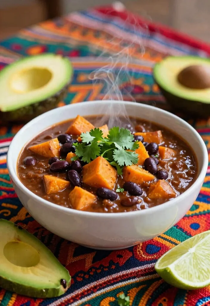 10 Whole30 Vegan Recipes for Clean Simple Plant-Based Eating - 3. Hearty Sweet Potato and Black Bean Chili