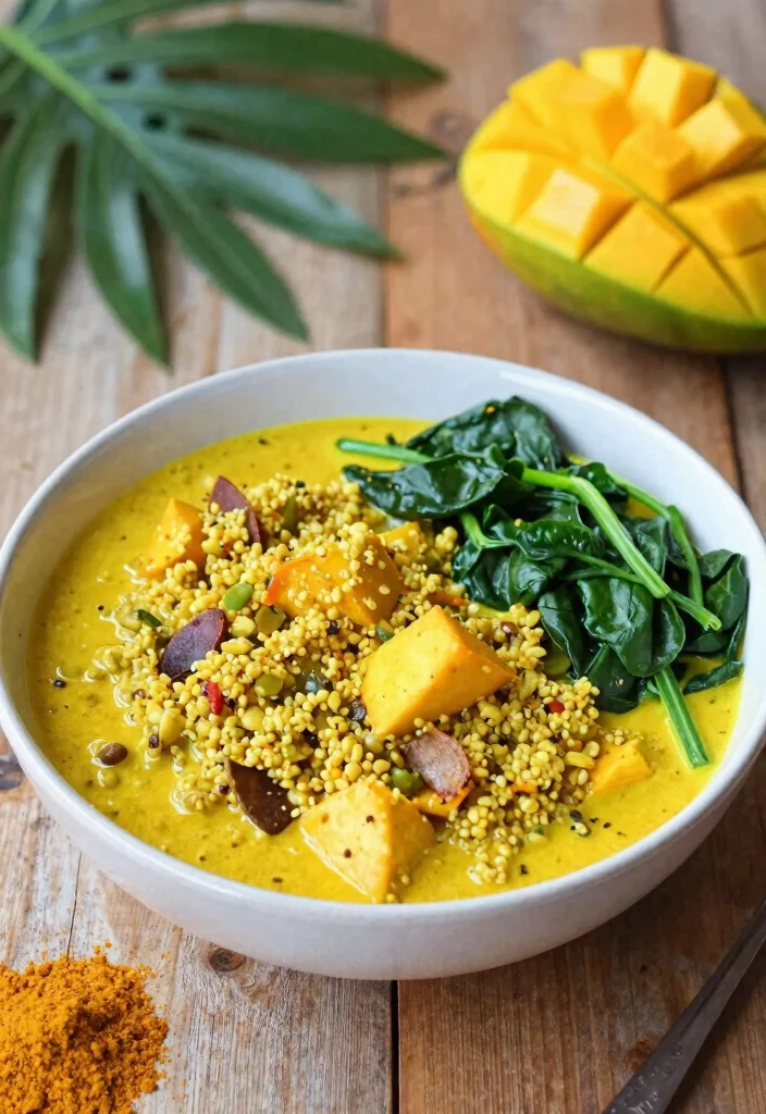 10 Whole30 Vegan Recipes for Clean Simple Plant-Based Eating - 4. Mango Curry Quinoa Bowl