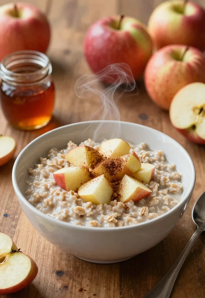 12 Apple Vegan Recipes for Fresh Cozy Seasonal Meals - 1. Warm Apple Cinnamon Oatmeal