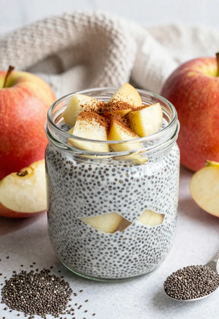 12 Apple Vegan Recipes for Fresh Cozy Seasonal Meals - 7. Spiced Apple Chia Pudding