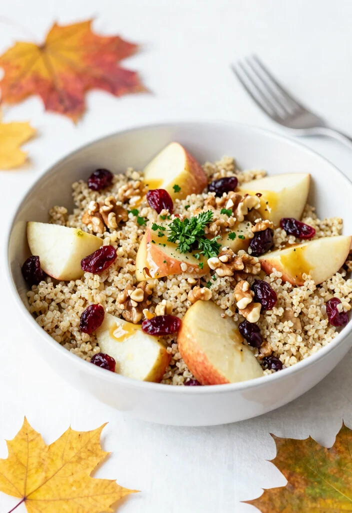 12 Apple Vegan Recipes for Fresh Cozy Seasonal Meals - 9. Apple and Quinoa Salad