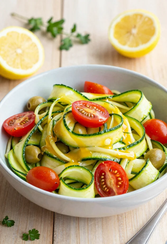 12 Easy Dinner Party Recipes for Simple Crowd-Friendly Meals - 3. Zucchini Noodle Salad