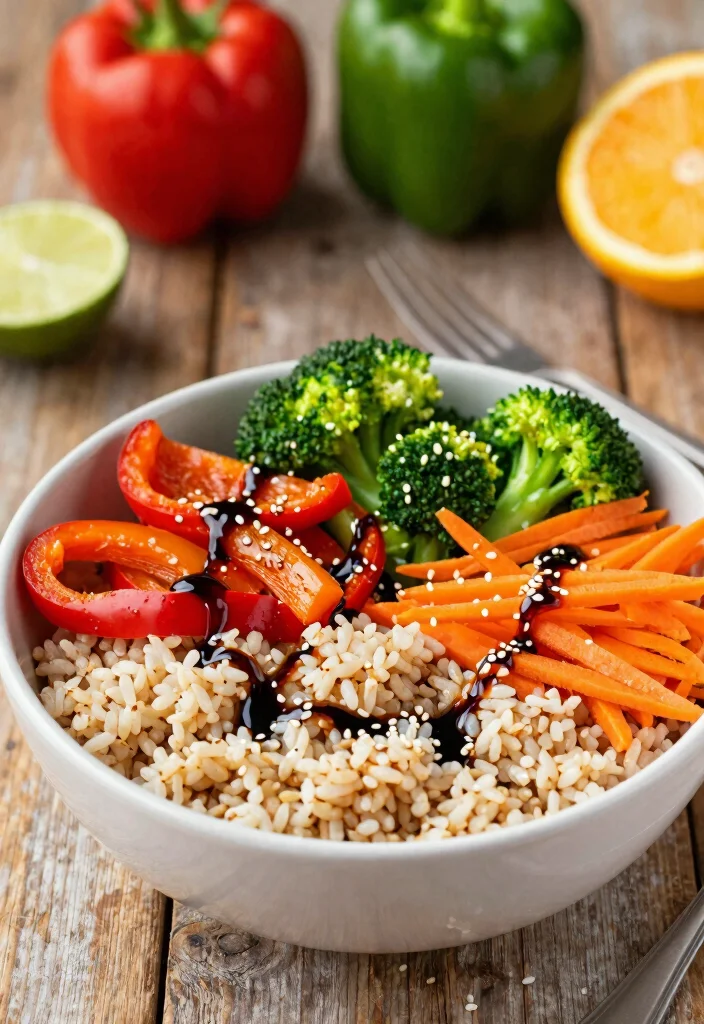 12 Easy Vegan Recipes for Quick Simple Everyday Meals - 7. Veggie-Loaded Rice Bowl