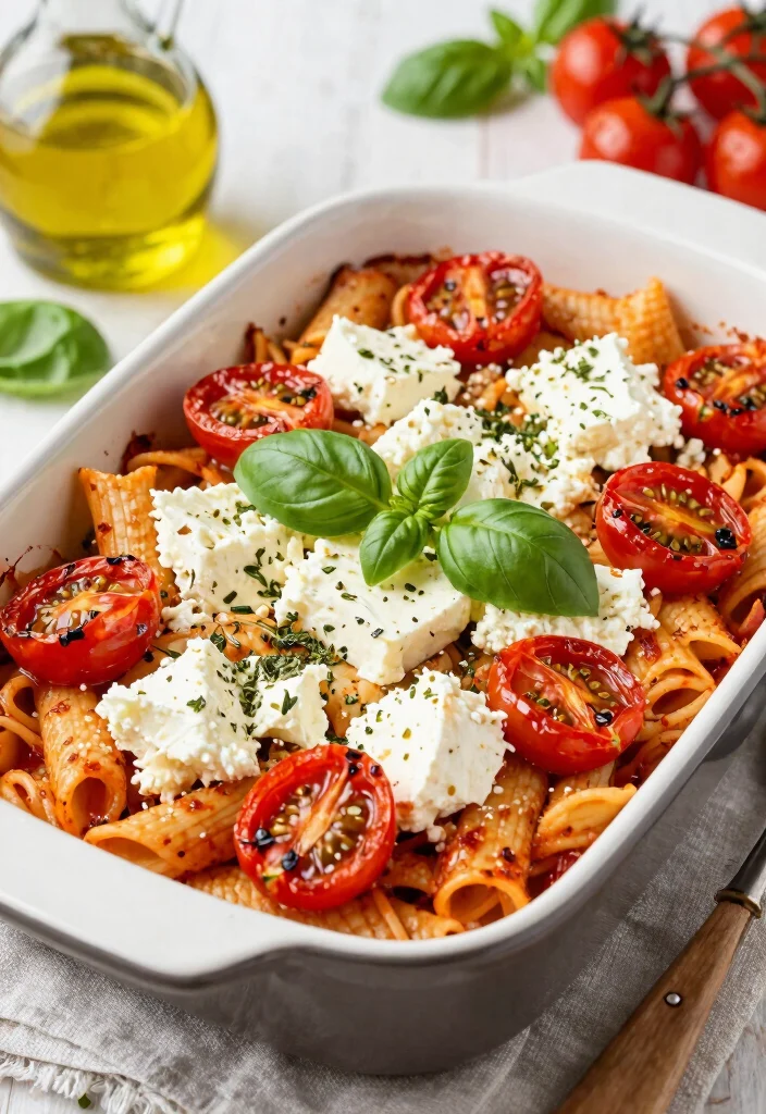 12 Greek Dinner Recipes for Fresh Simple Mediterranean Flavor - 7. Baked Feta Pasta