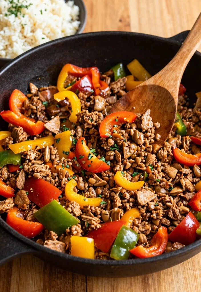12 Healthy Bell Pepper Recipes for Fresh Flavorful Meals - 7. Bell Pepper and Turkey Skillet