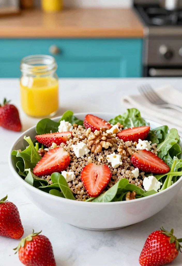 12 Healthy Strawberry Recipes for Fresh Simple Everyday Eats - 6. Strawberry Quinoa Salad