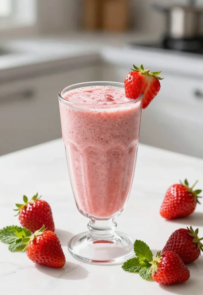 12 Healthy Strawberry Recipes for Fresh Simple Everyday Eats - 7. Strawberry Smoothie