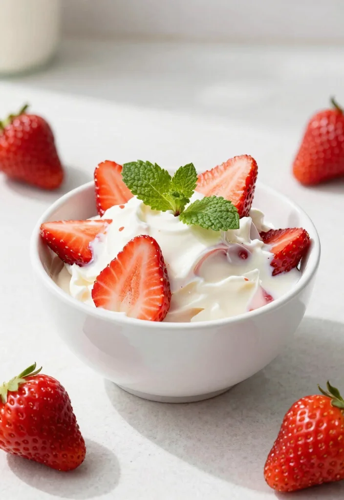 12 Healthy Strawberry Recipes for Fresh Simple Everyday Eats - 8. Strawberry Frozen Yogurt