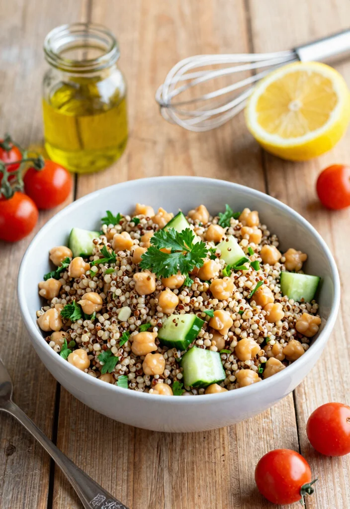 12 Heart-Healthy Vegetarian Recipes for Simple Nourishing Meals - 1. Quinoa Tabbouleh with Chickpeas