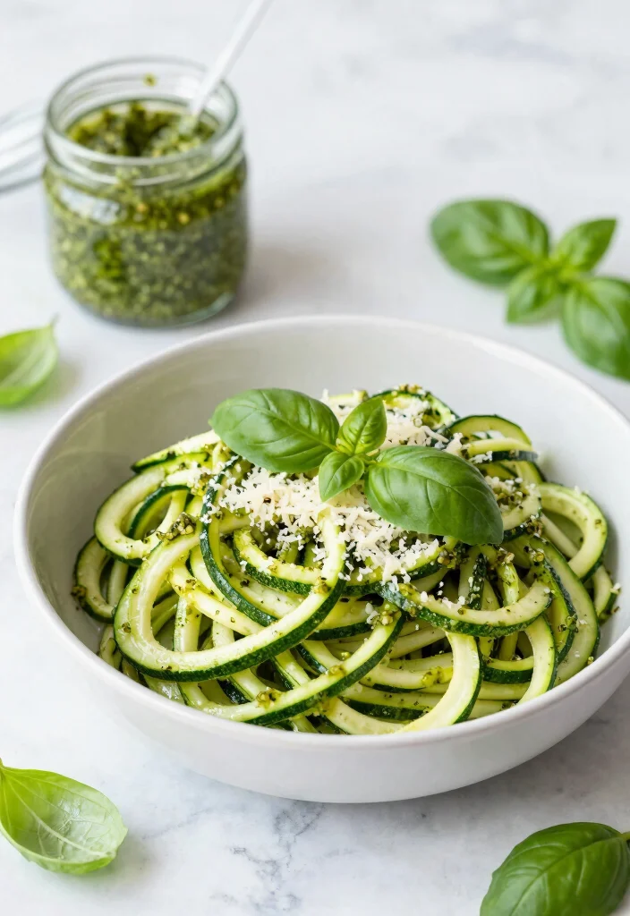 12 Heart-Healthy Vegetarian Recipes for Simple Nourishing Meals - 5. Zucchini Noodles with Pesto