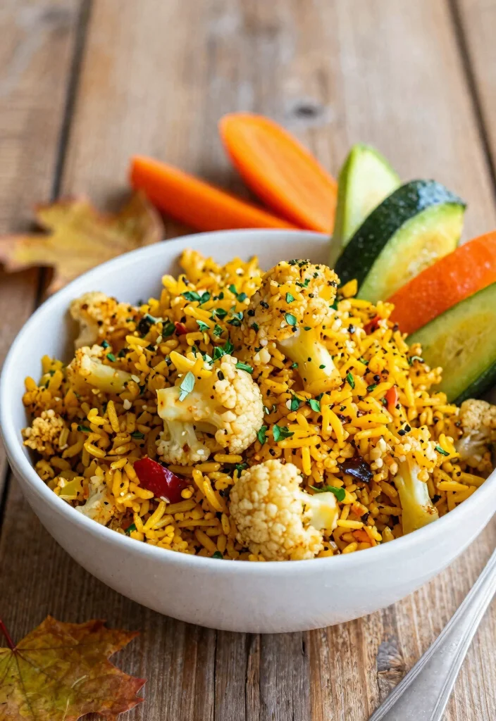 12 Keto Fall Recipes for Cozy Easy Low-Carb Seasonal Meals - 10. Spiced Cauliflower Rice