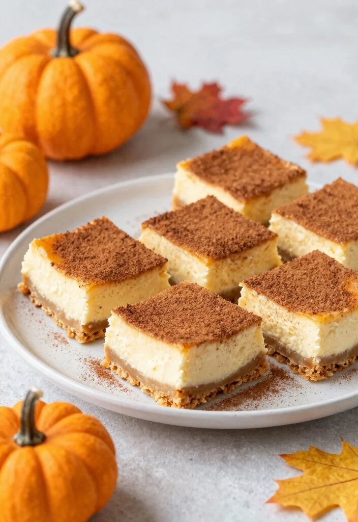 12 Keto Fall Recipes for Cozy Easy Low-Carb Seasonal Meals - 12. Pumpkin Cheesecake Bars