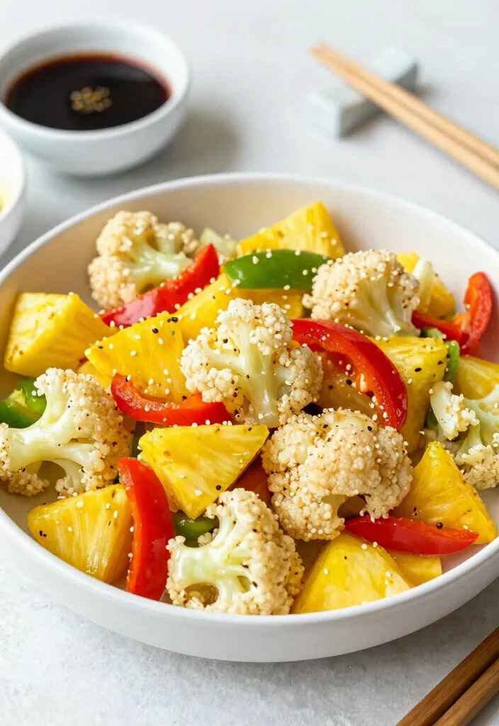 12 Keto Riced Cauliflower Recipes for Easy Low-Carb Sides - 12. Sweet and Sour Cauliflower Rice